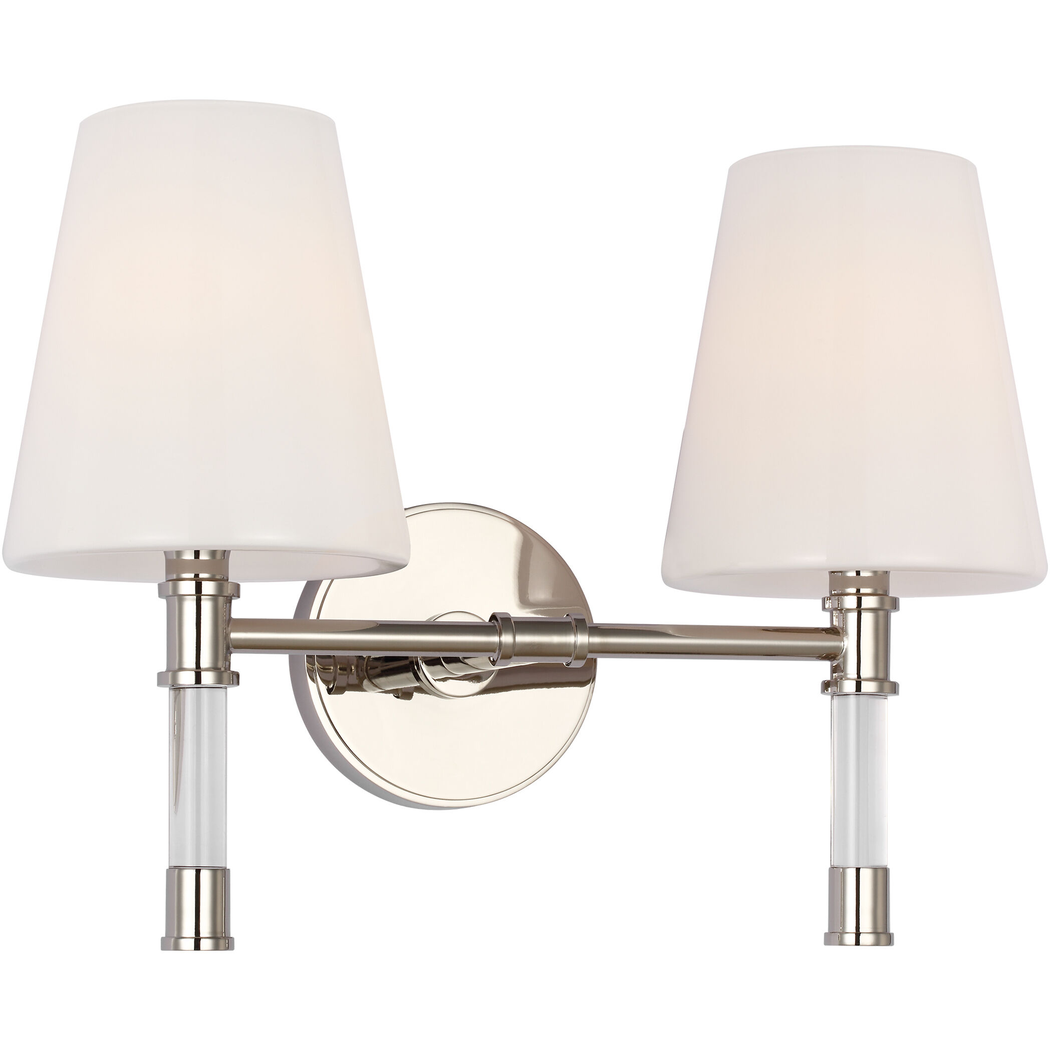 C&M by Chapman & Myers Hanover 2 Light 15 inch Polished Nickel Bath Vanity Wall Sconce Wall Light