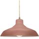 Radiance LED 13.5 inch Canyon Clay and Antique Brass Pendant Ceiling Light