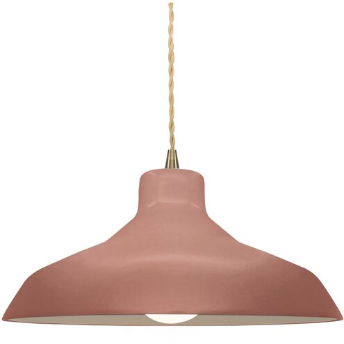 Radiance LED 13.5 inch Canyon Clay and Antique Brass Pendant Ceiling Light