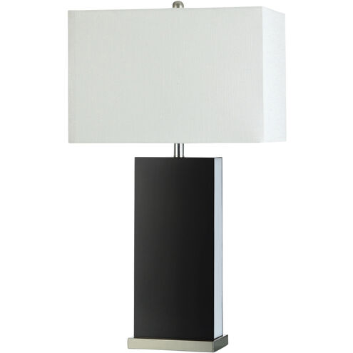 Kimono 32 inch 100.00 watt Black/Brushed Steel/White Table Lamp Portable Light