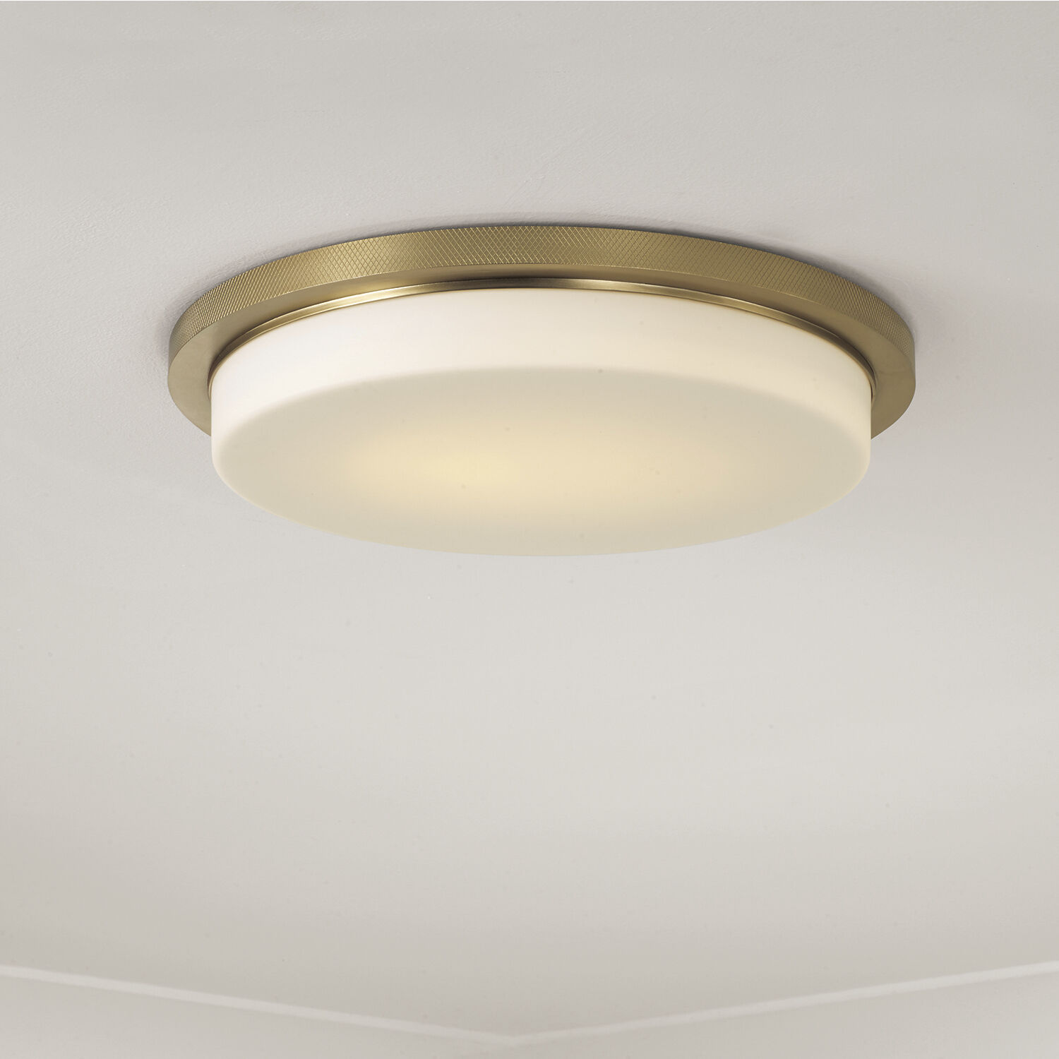 Dominic LED 16 inch Aged Brass Flush Mount Ceiling Light