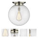 Beacon 1 Light 17.75 inch Polished Nickel Flush Mount Ceiling Light