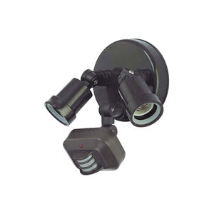 Motion-Activated 2 Light 7 inch Architectural Bronze Exterior Floodlight