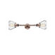 Franklin Restoration Fulton 2 Light 7 inch Antique Copper Bath Vanity Light Wall Light in Clear Glass, Franklin Restoration