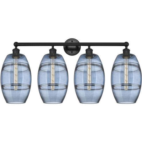 Edison Vaz 4 Light 35 inch Matte Black Bath Vanity Light Wall Light