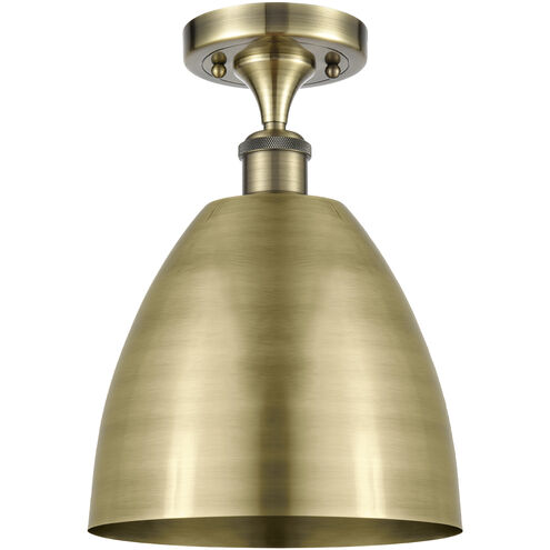 Ballston Dome 1 Light 9 inch Antique Brass Semi-Flush Mount Ceiling Light
