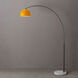 Half Dome 92 inch 14 watt Black Nickel and White Arc Floor Lamp Portable Light in Mustard Steel