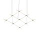 Constellation Aquarius Minor LED 66.75 inch Satin Nickel Chandelier Ceiling Light in 3000K, White Optical Acrylic, 10 FT. Cord
