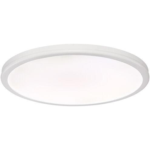 Geos LED 15 inch White Flush Mount Ceiling Light in 2700K, dweLED
