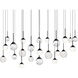 Beyond Quest LED 12 inch Black Multi-Light Pendant Ceiling Light, Linear Canopy