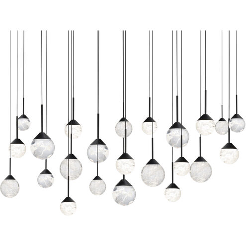 Beyond Quest LED 12 inch Black Multi-Light Pendant Ceiling Light, Linear Canopy