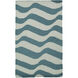 Sheffield Market 36 X 24 inch Teal, Sage Rug