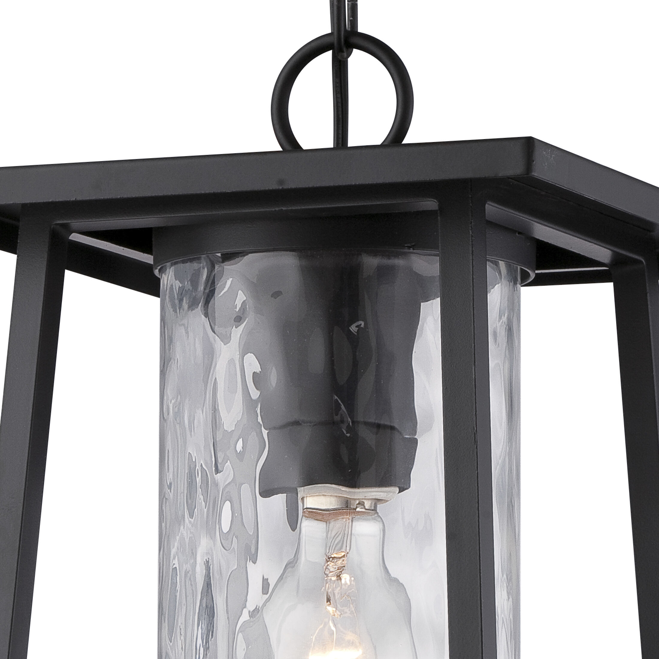 Lodge 1 Light 9.5 inch Mystic Black Outdoor Hanging Lantern