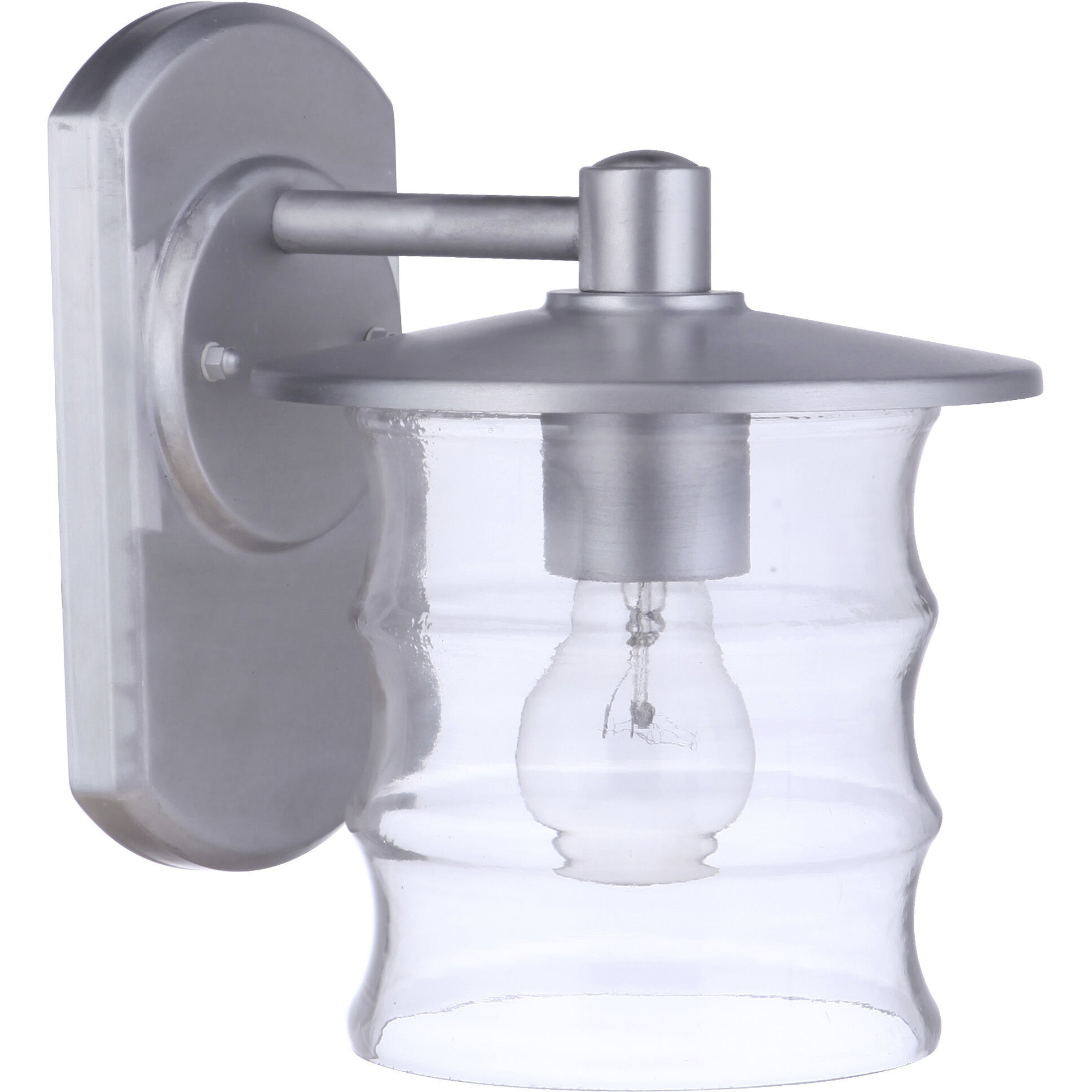 Canon Outdoor Wall Mount in Satin Aluminum, Small