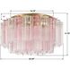 Addis 7 Light 22.25 inch Aged Brass Flush Ceiling Light in Spring