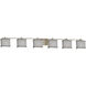Textile 55.5 inch Brushed Nickel Bath Bar Wall Light