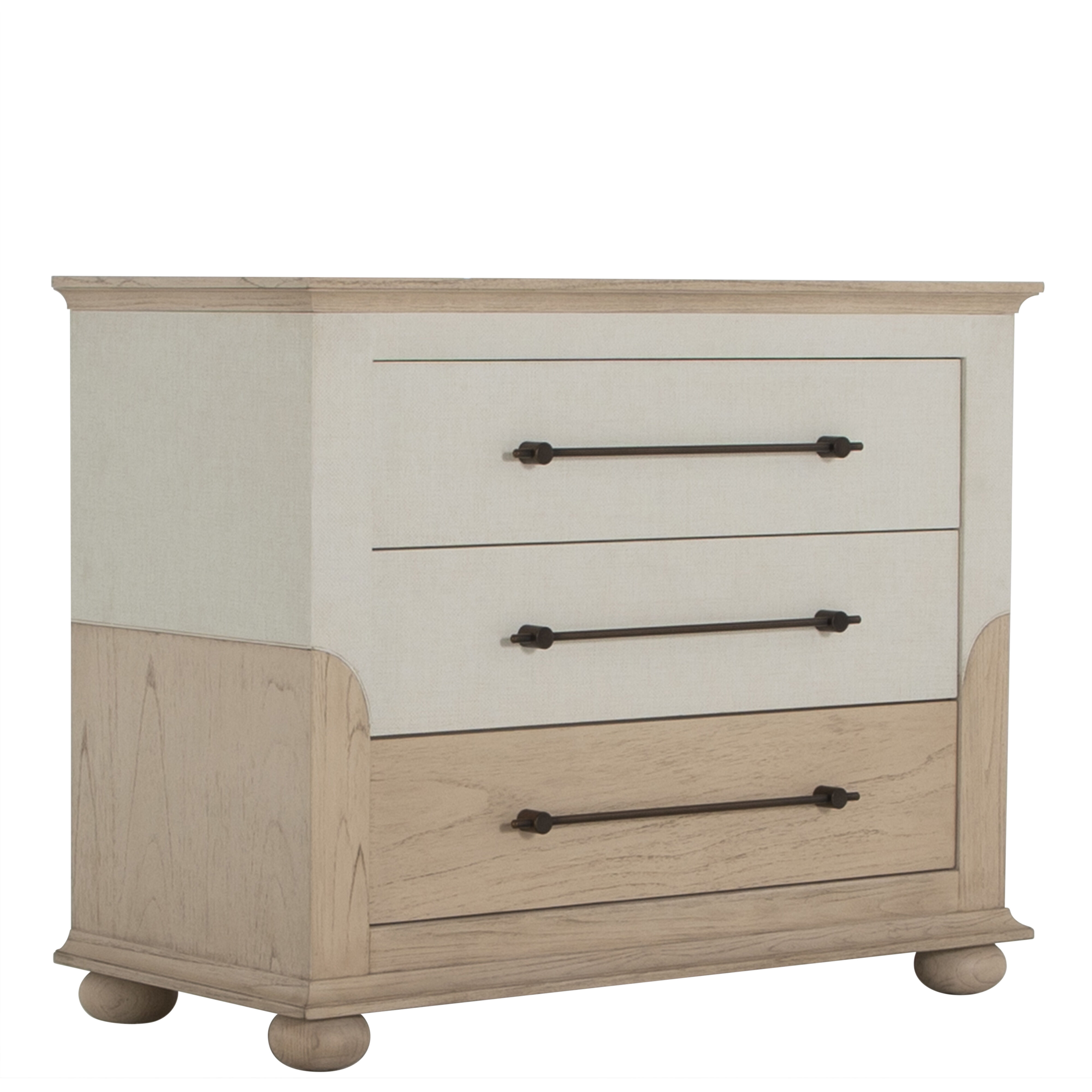 Crestine Antique Bronze / White Raffia Chest