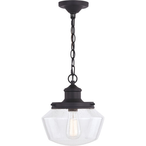 Collins 1 Light 10 inch Matte Black Outdoor Pendant