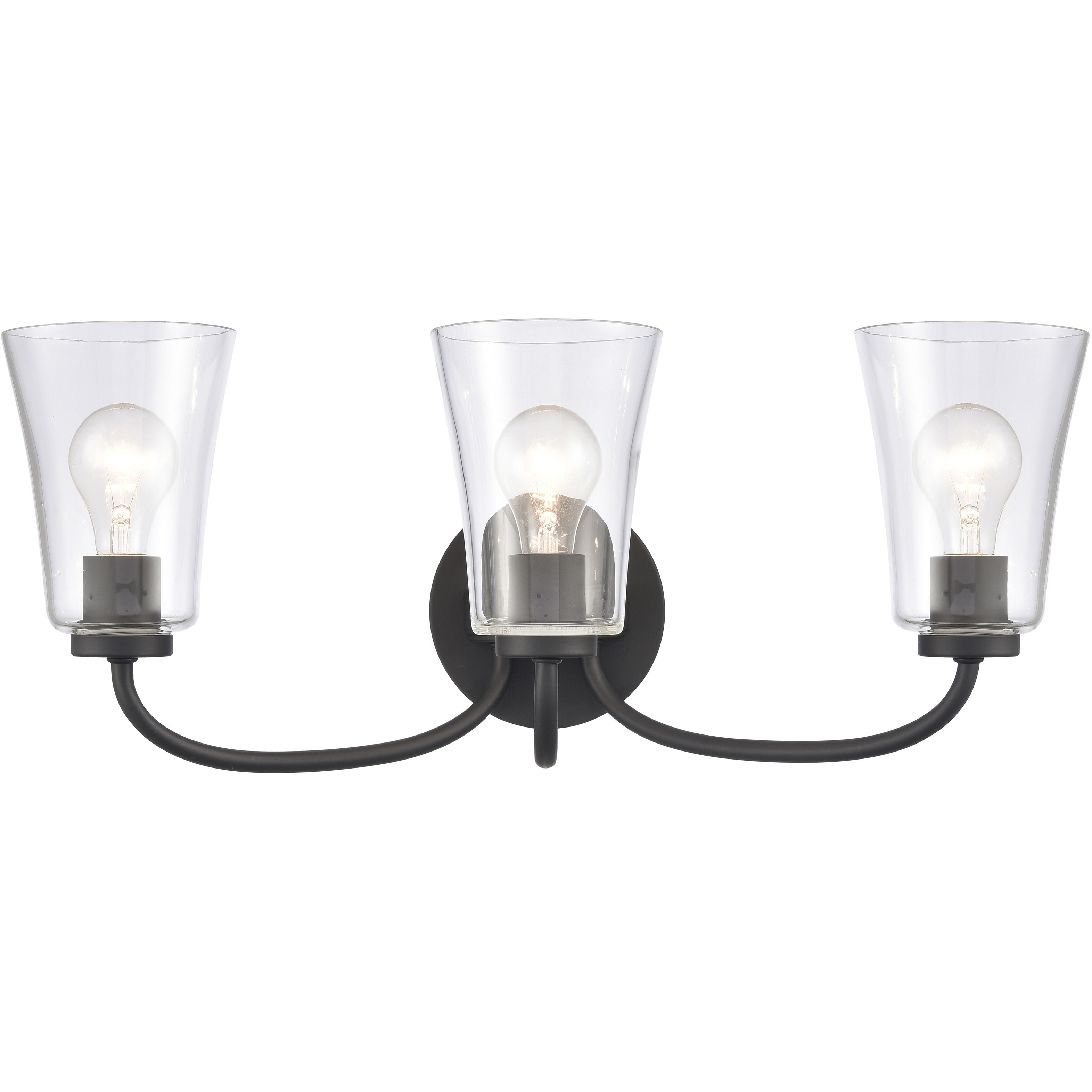 Emily Vanity Light Wall Light in Matte Black