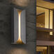 Folds LED 14 inch Textured Bronze Indoor-Outdoor Sconce, Inside-Out