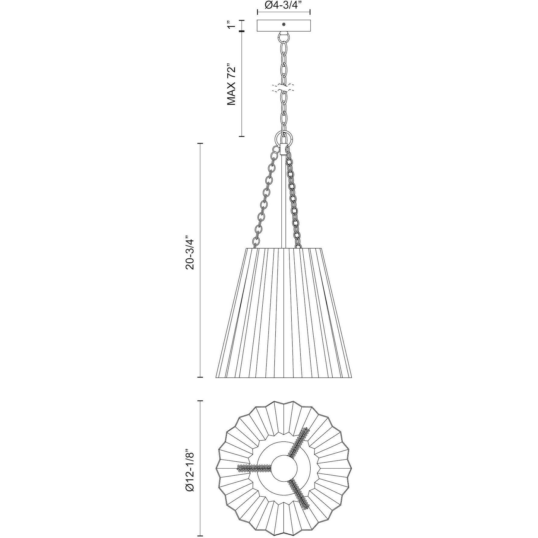 Alora Mood Plisse Pendant Ceiling Light in Aged Gold