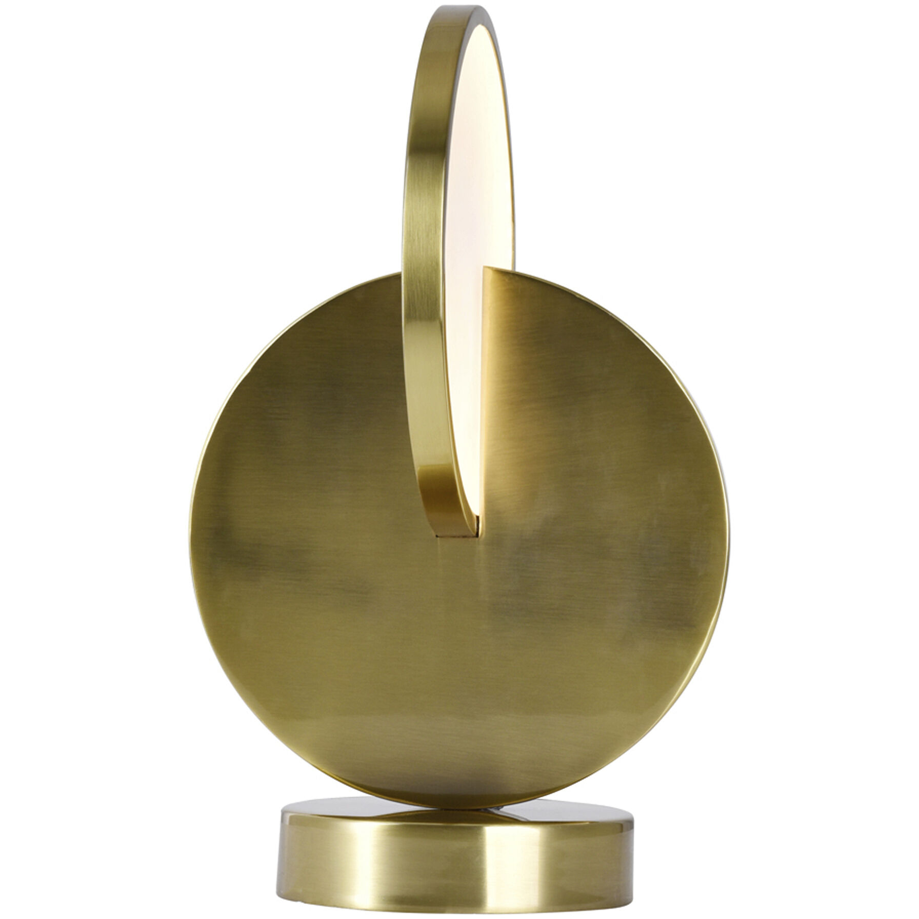 Tranche 16 inch 8.00 watt Brushed Brass Table Lamp Portable Light