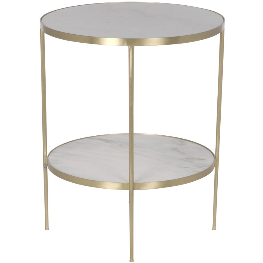 Rivoli 30 X 25 inch Antique Brass Side Table