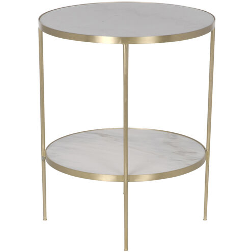 Rivoli 30 X 25 inch Antique Brass Side Table