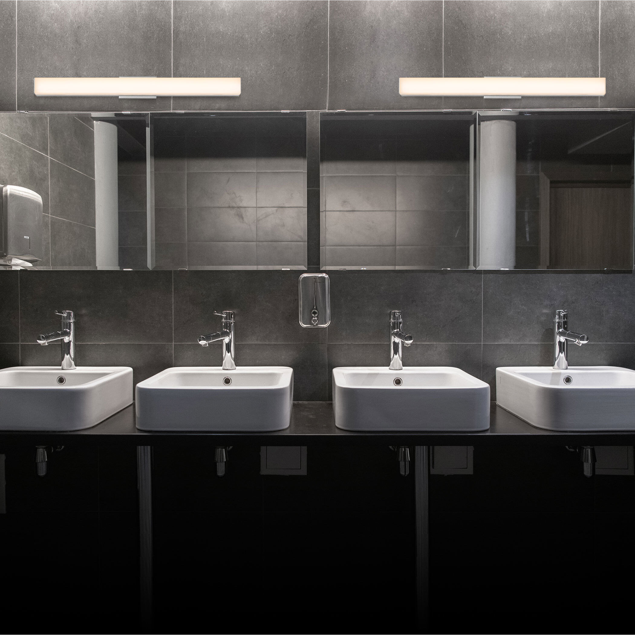 Procyon 24 inch Silver Bathroom Vanity Light Wall Light