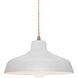 Radiance LED 11.5 inch Bisque and Antique Brass Pendant Ceiling Light