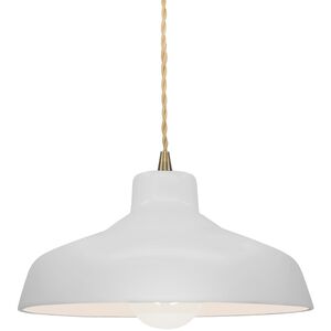 Radiance LED 11.5 inch Bisque and Antique Brass Pendant Ceiling Light
