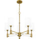 Gretchen 5 Light 26 inch Aged Brass Chandelier Ceiling Light