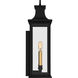 Abernathy Outdoor Wall Lantern in Matte Black, Medium