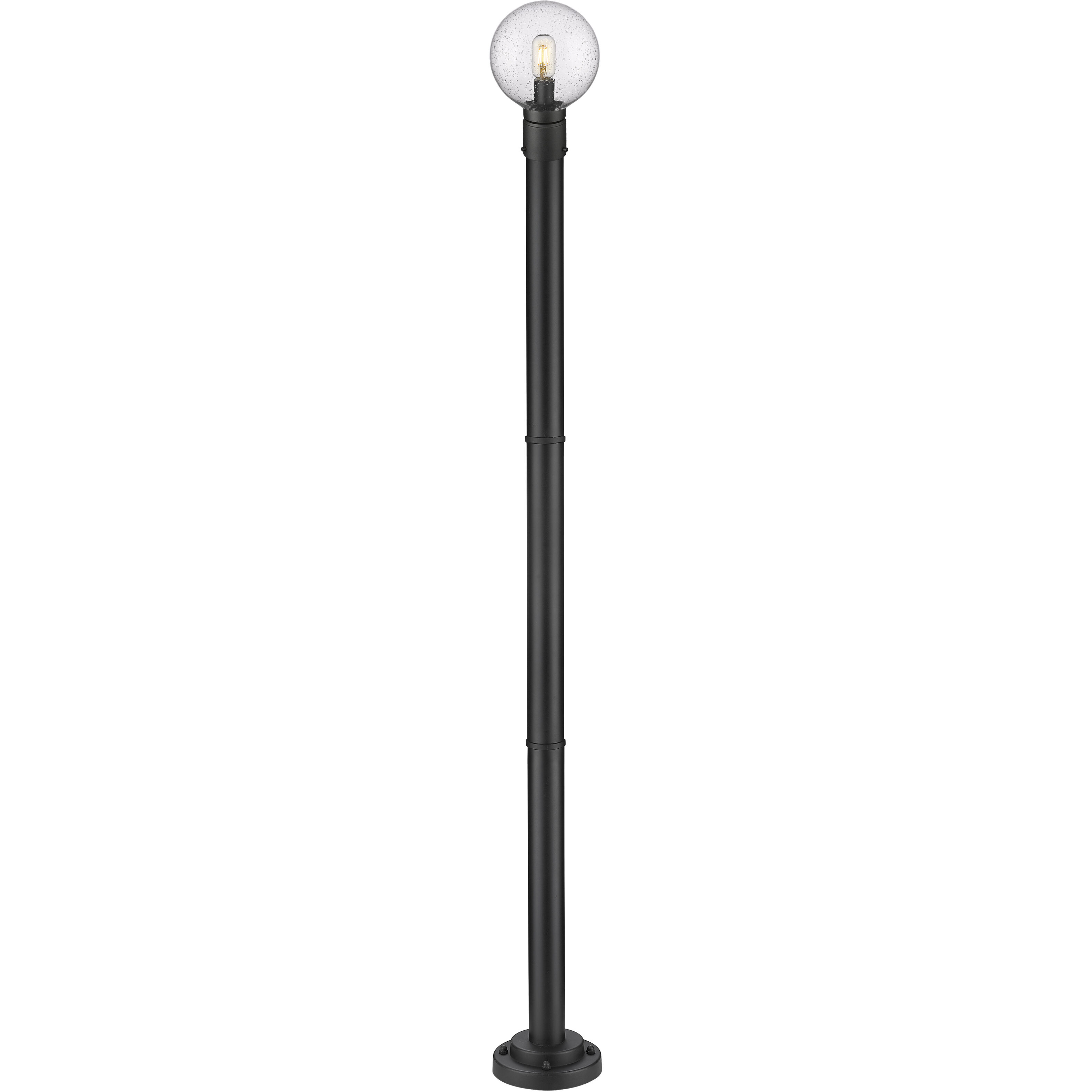 Laurent 1 Light 85.25 inch Black Outdoor Post Mounted Fixture
