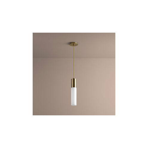 Magnum 1 Light 4 inch Aged Brass Pendant Ceiling Light