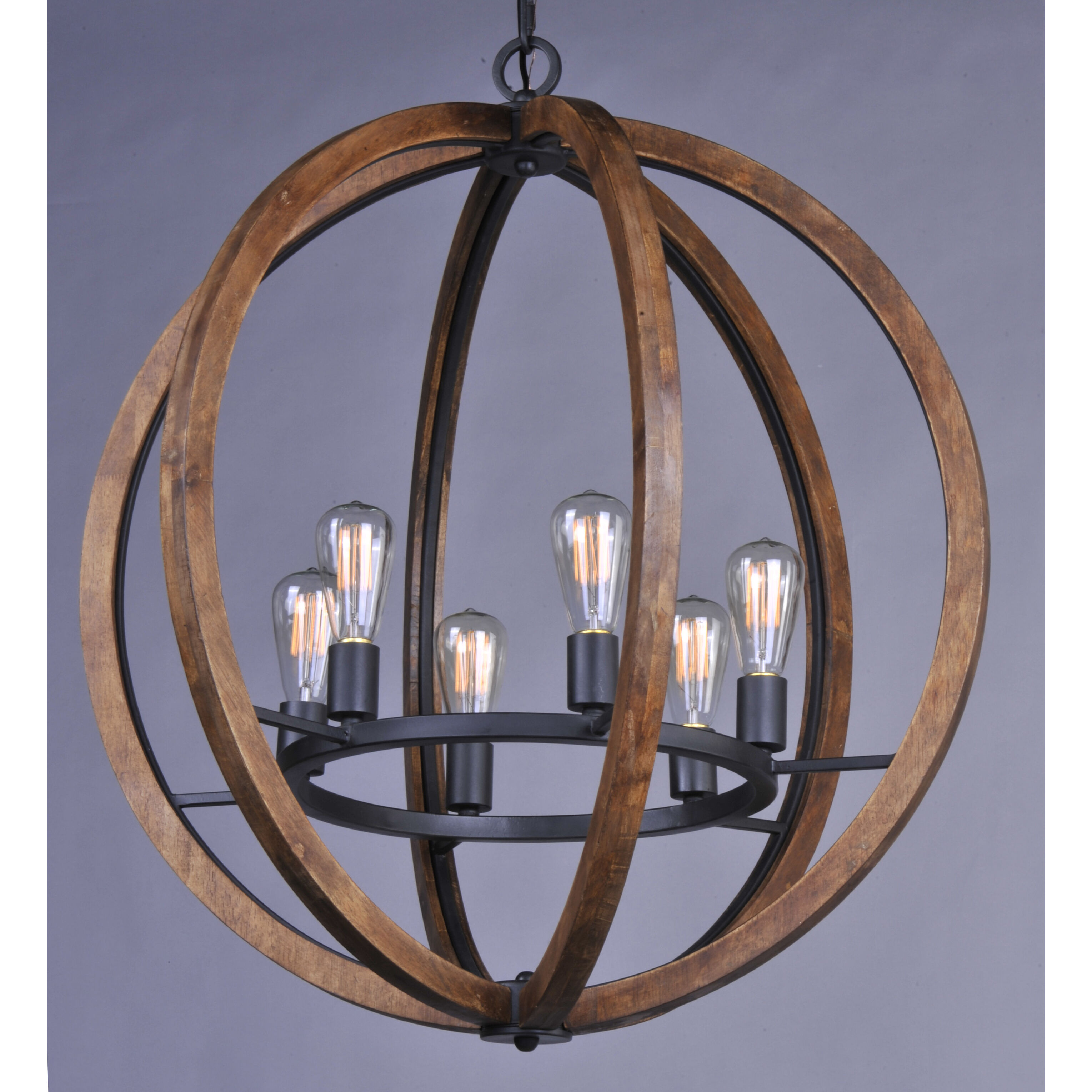 Bodega Bay 6 Light 30 inch Anthracite Chandelier Ceiling Light in Bulb Not Included