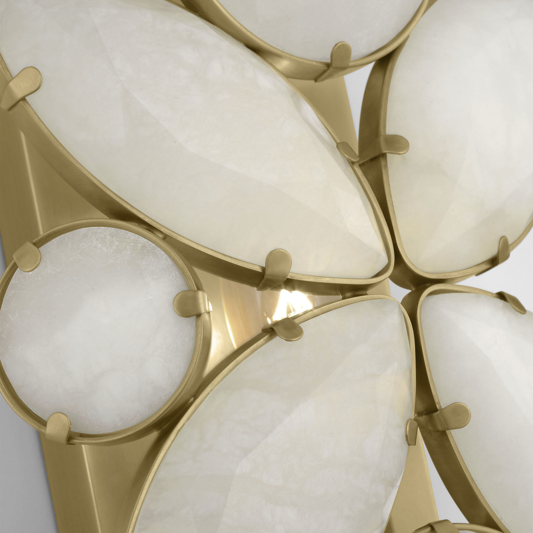 kate spade new york Lloyd Sconce Wall Light in Soft Brass, Alabaster