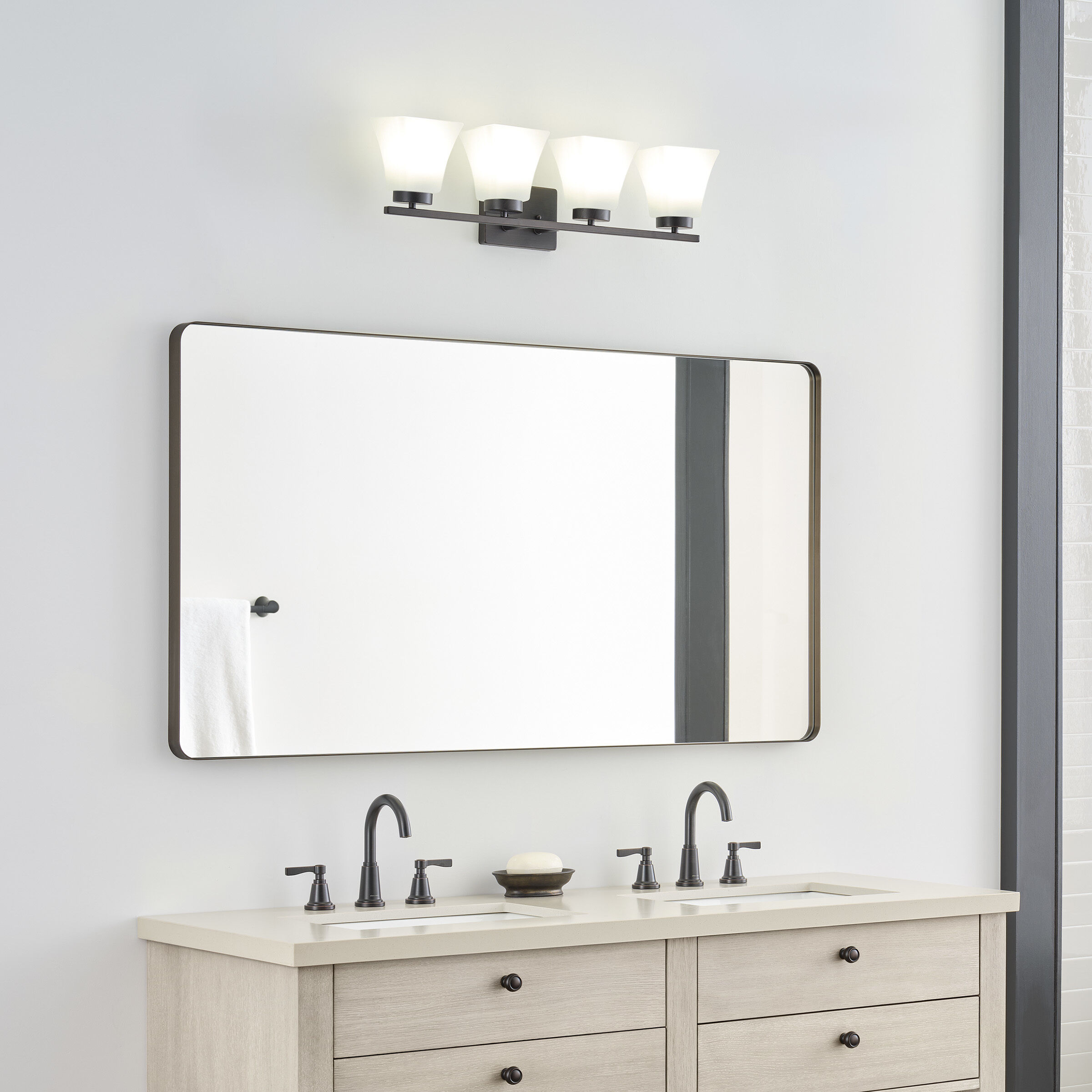 Bayfield 4 Light 27.5 inch Bronze Wall Bath Fixture Wall Light