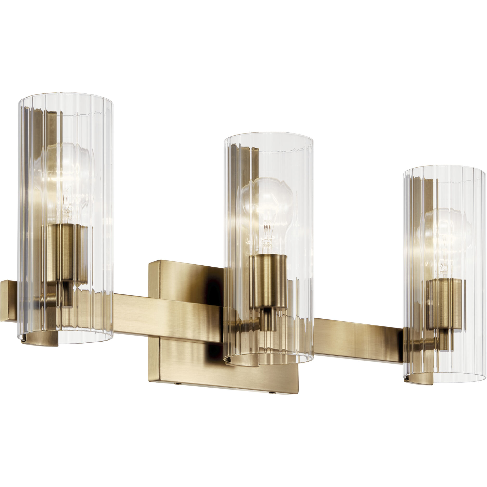 Jemsa 3 Light 22.75 inch Champagne Bronze Bath Bracket Wall Light, 3 Arm