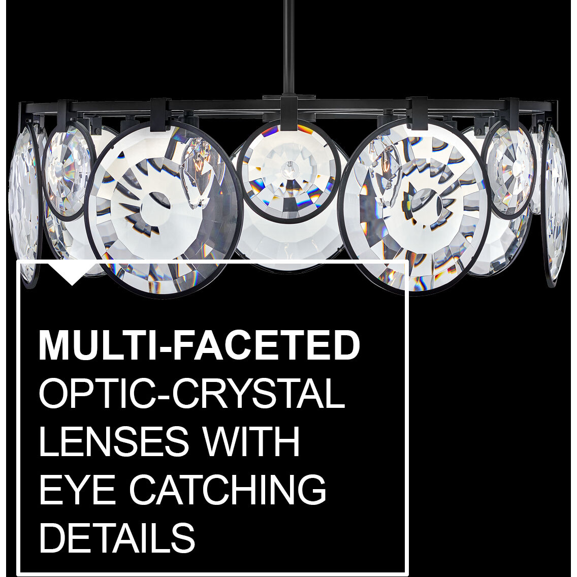 Nala LED 31 inch Black Chandelier Ceiling Light