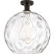 Edison Athens Water Glass 1 Light 13 inch Oil Rubbed Bronze Semi-Flush Mount Ceiling Light