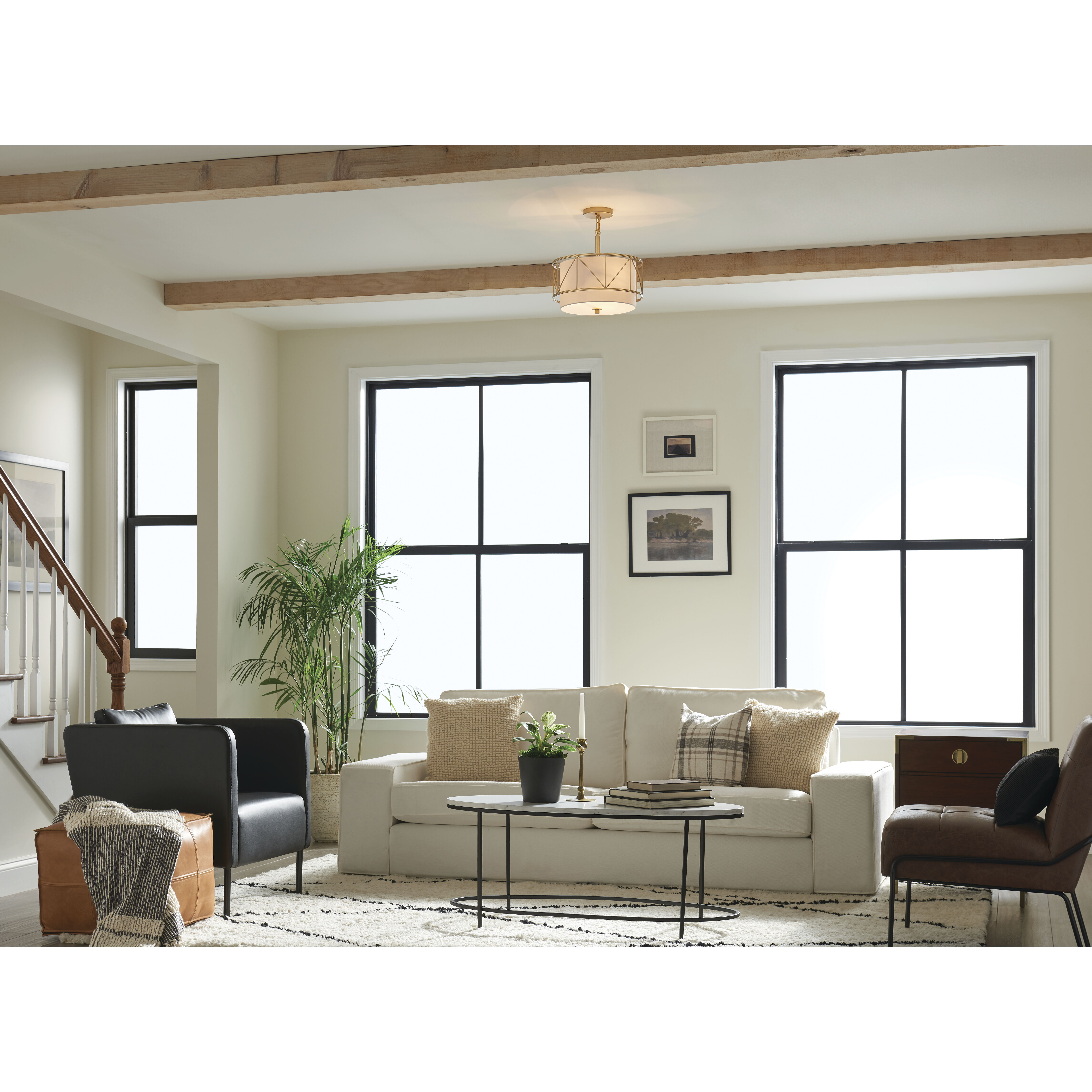 Birkleigh 3 Light 14 inch Classic Gold Flush Mount Ceiling Light