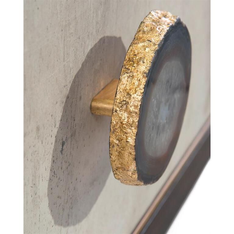 Palma Windsor Black Wtiza Gesso Chest, Two Drawers