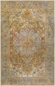 Lavable 48 X 30 inch Mustard Rug in 2 x 4, Rectangle