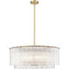 Glacier 12 Light 33 inch Modern Gold Pendant Ceiling Light