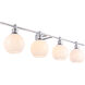 Collier 4 Light 38 inch Chrome Wall sconce Wall Light