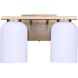 Bram 2 Light 12.5 inch Gold Vanity Fixture Wall Light