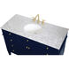 Williams 48 X 35 inch Blue and Brush Gold Vanity Sink Set