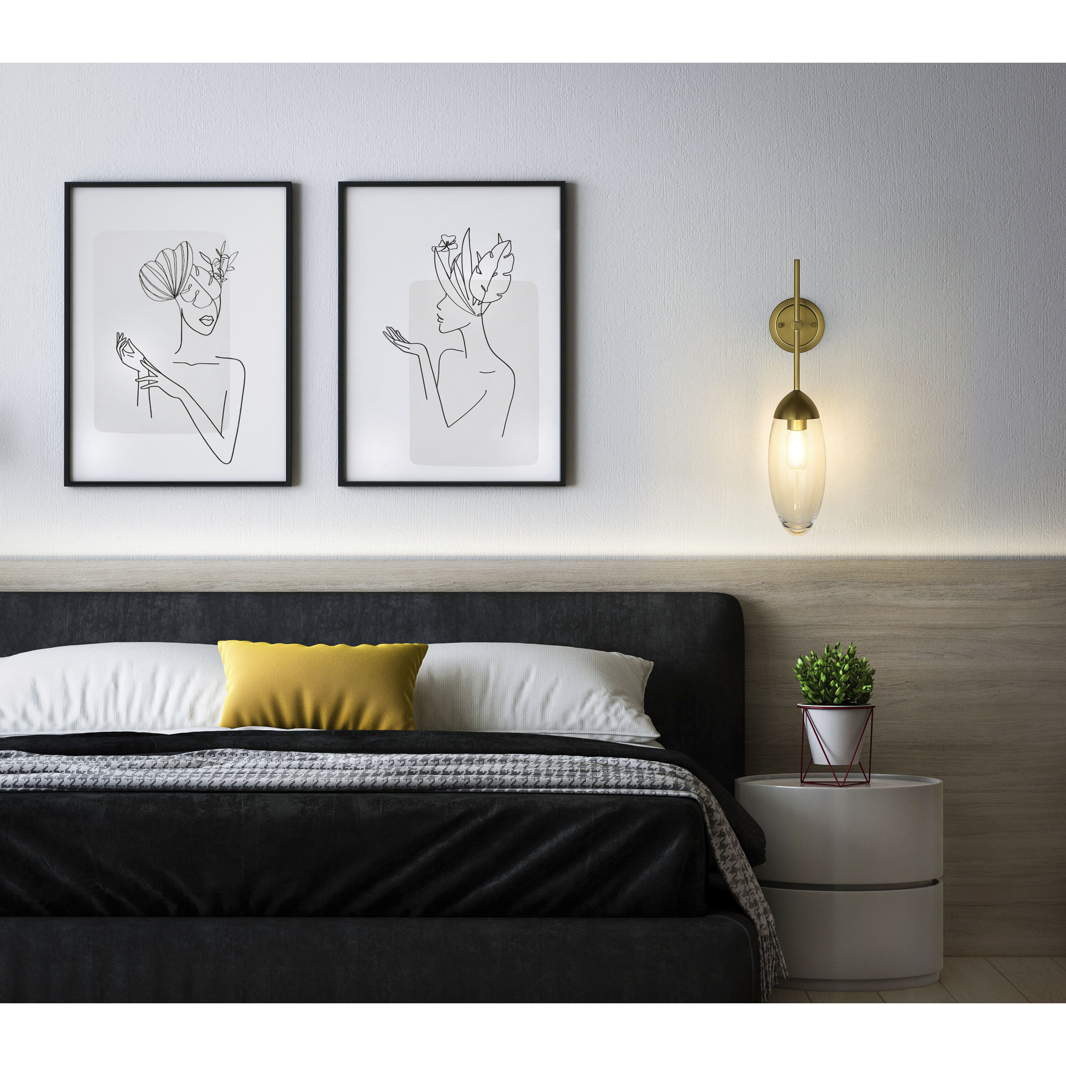 Arden 1 Light 4.5 inch Rubbed Brass Wall Sconce Wall Light