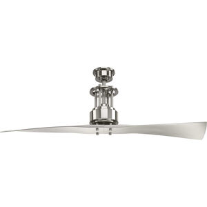 Spafford 56 inch Brushed Nickel with Silver Blades Ceiling Fan